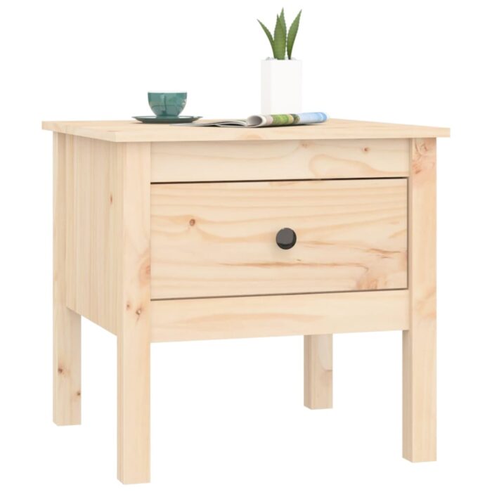 Table d'appoint 50x50x49 cm Bois massif de pin – Image 2
