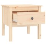 Table d'appoint 50x50x49 cm Bois massif de pin – Image 5