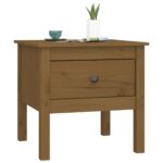 Table d'appoint Marron miel 50x50x49 cm Bois massif de pin – Image 2
