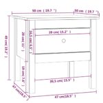 Table d'appoint Marron miel 50x50x49 cm Bois massif de pin – Image 8