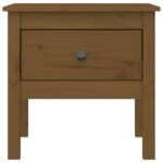 Tables d'appoint 2pcs Marron miel 50x50x49cm Bois massif de pin – Image 6