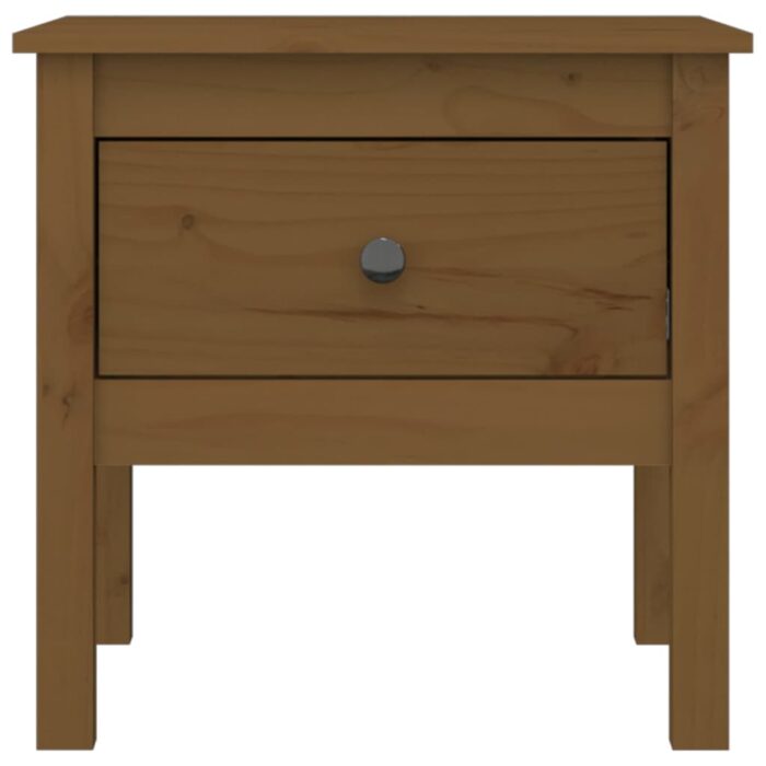 Tables d'appoint 2pcs Marron miel 50x50x49cm Bois massif de pin – Image 6