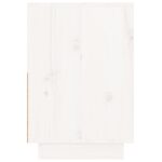 Table de chevet Blanc 60x34x51 cm Bois de pin solide – Image 2