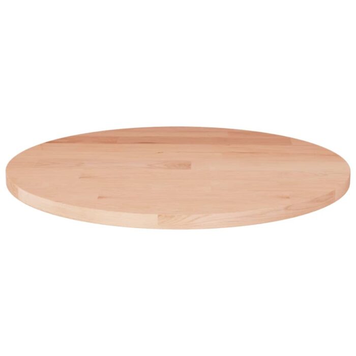 Dessus de table rond Ø40x1,5 cm Bois de chêne massif non traité – Image 1
