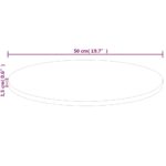 Dessus de table rond Ø50x1,5 cm Bois de chêne massif non traité – Image 3