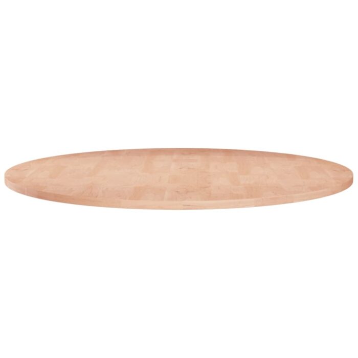 Dessus de table rond Ø80x1,5 cm Bois de chêne massif non traité – Image 1