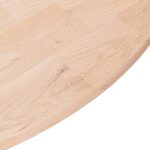 Dessus de table rond Ø80x1,5 cm Bois de chêne massif non traité – Image 2
