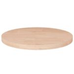 Dessus de table rond Ø30x2,5 cm Bois de chêne massif non traité