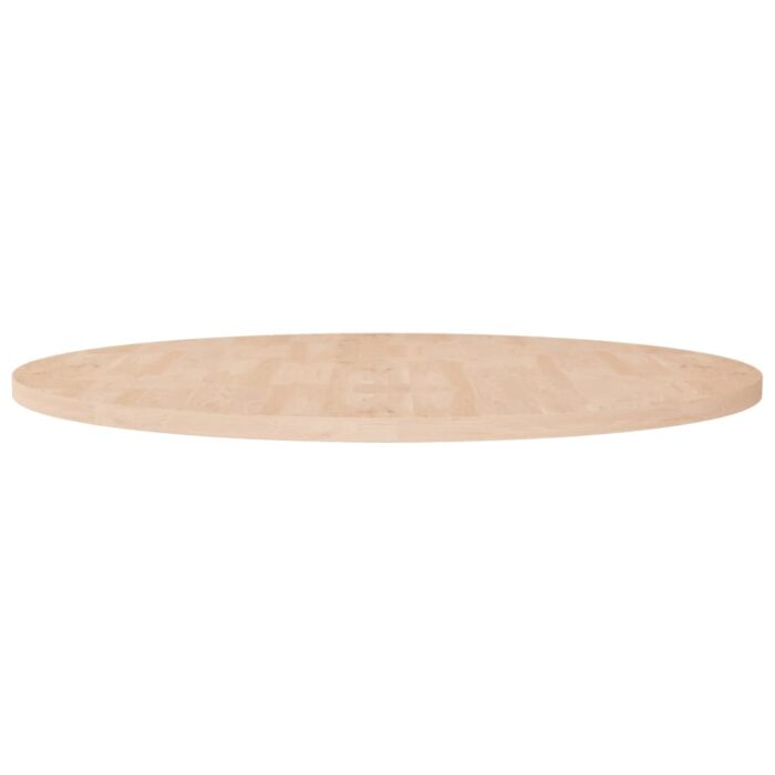 Dessus de table rond Ø90x2,5 cm Bois de chêne massif non traité – Image 1