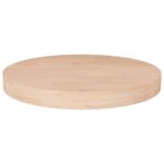 Dessus de table rond Ø50x4 cm Bois de chêne massif non traité