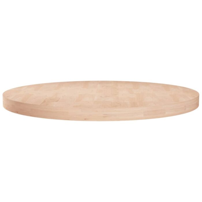 Dessus de table rond Ø60x4 cm Bois de chêne massif non traité – Image 1
