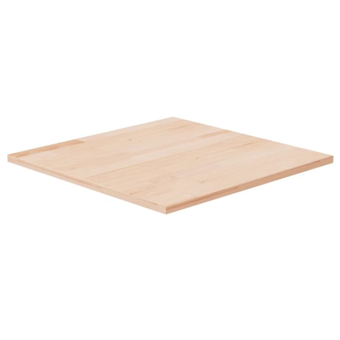 Dessus de table carré 50x50x1,5 cm Bois chêne massif non traité – Image 1