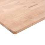 Dessus de table carré 70x70x1,5 cm Bois chêne massif non traité – Image 2