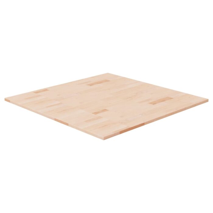 Dessus de table carré 80x80x1,5 cm Bois chêne massif non traité – Image 1