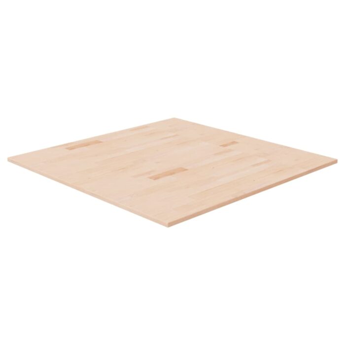 Dessus de table carré 90x90x1,5 cm Bois chêne massif non traité – Image 1