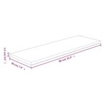 Panneau d'étagère 80x20x1,5 cm Bois de chêne massif non traité – Image 3