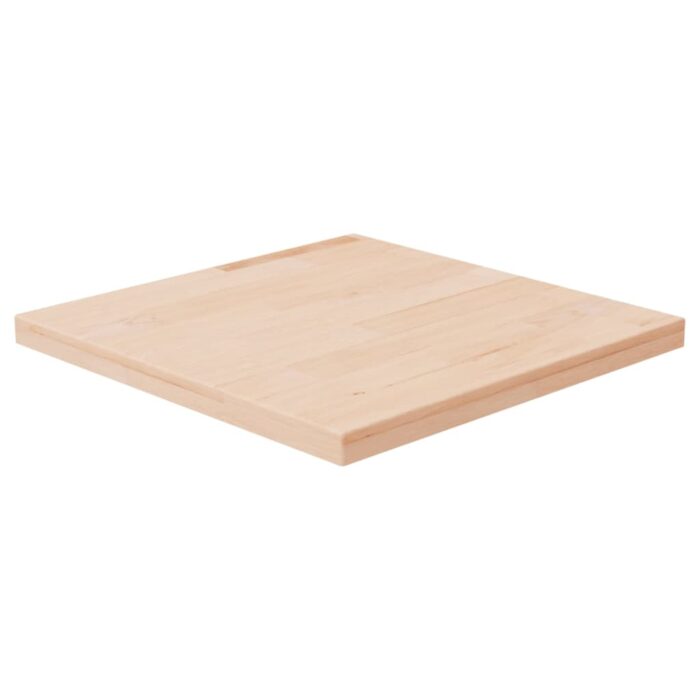 Dessus de table carré 40x40x2,5 cm Bois chêne massif non traité – Image 1