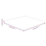 Dessus de table carré 40x40x2,5 cm Bois chêne massif non traité – Image 3