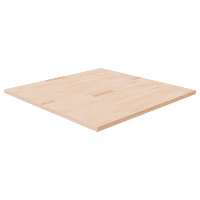 Dessus de table carré 90x90x2,5 cm Bois chêne massif non traité – Image 1