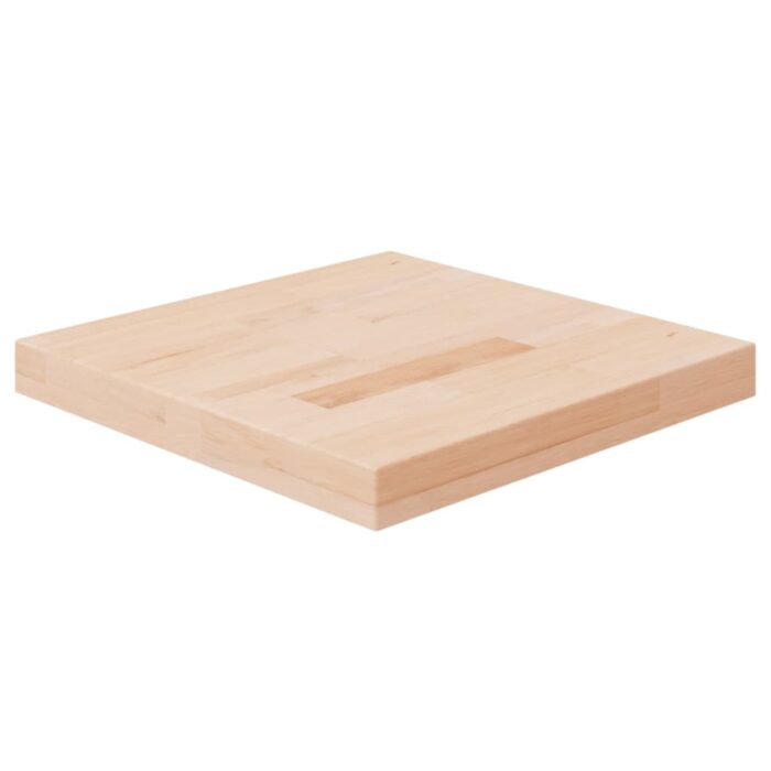 Dessus de table carré 40x40x4 cm Bois chêne massif non traité – Image 1