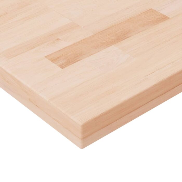 Dessus de table carré 40x40x4 cm Bois chêne massif non traité – Image 2
