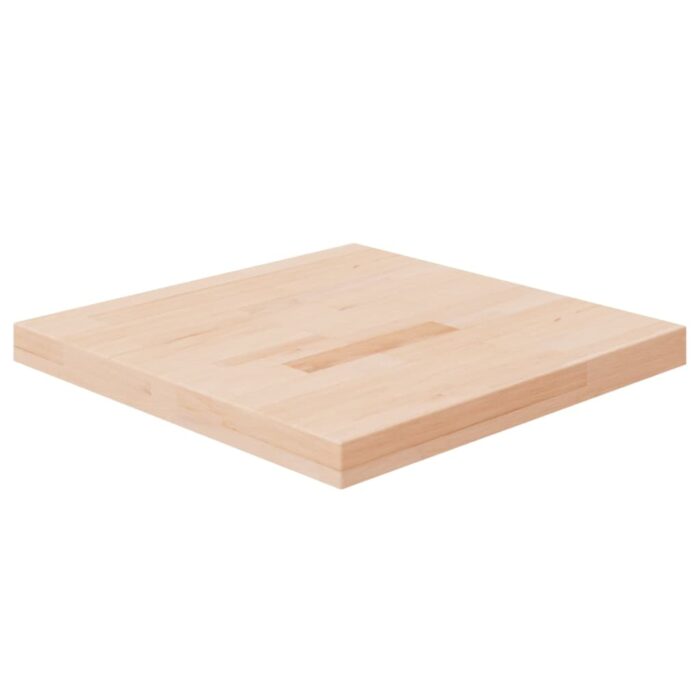Dessus de table carré 50x50x4 cm Bois chêne massif non traité – Image 1
