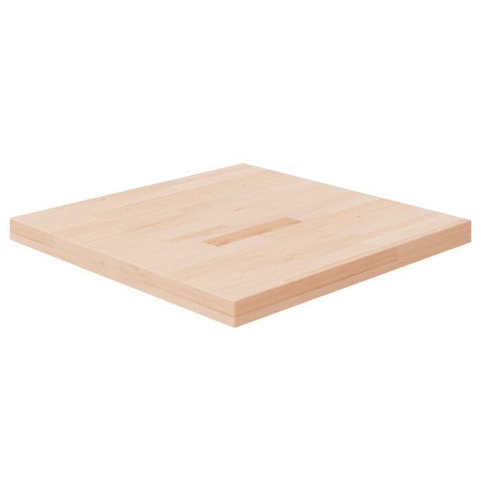 Dessus de table carré 60x60x4 cm Bois chêne massif non traité – Image 1
