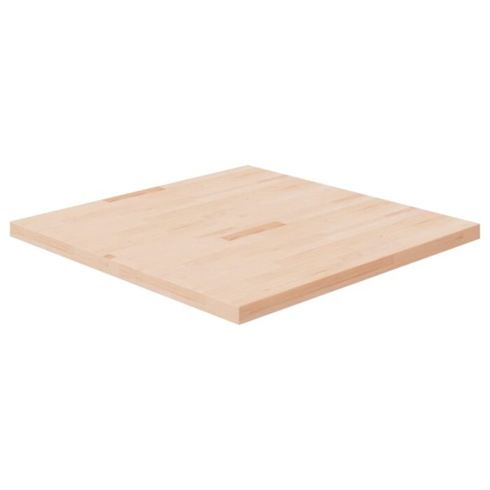 Dessus de table carré 90x90x4 cm Bois chêne massif non traité – Image 1