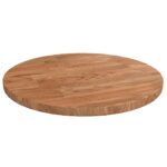 Dessus de table rond Marron clair Ø30x1,5 cm Bois chêne traité