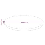 Dessus de table rond Marron clair Ø30x1,5 cm Bois chêne traité – Image 3