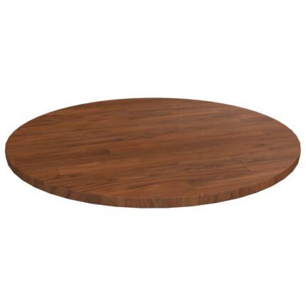 Dessus de table rond Marron foncé Ø50x1,5cm Chêne massif traité
