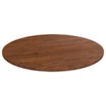 Dessus de table rond Marron foncé Ø60x1,5cm Chêne massif traité