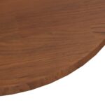Dessus de table rond Marron foncé Ø80x1,5cm Chêne massif traité – Image 2