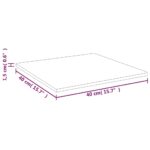 Dessus de table carré Marron clair40x40x1,5cm Bois chêne traité – Image 3