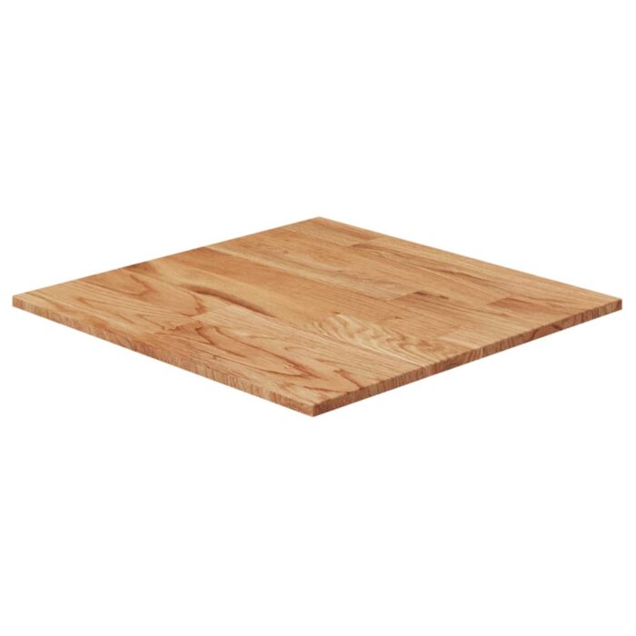 Dessus de table carré Marron clair50x50x1,5cm Bois chêne traité – Image 1