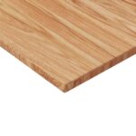 Dessus de table carré Marron clair50x50x1,5cm Bois chêne traité – Image 2