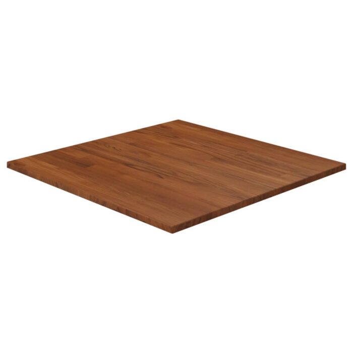 Dessus de table carré Marron foncé60x60x1,5cm Bois chêne traité – Image 1