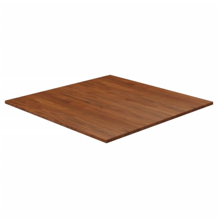 Dessus de table carré Marron foncé80x80x1,5cm Bois chêne traité – Image 1