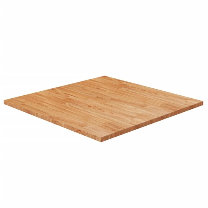 Dessus de table carré Marron clair80x80x2,5cm Bois chêne traité – Image 1