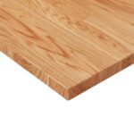 Dessus de table carré Marron clair80x80x2,5cm Bois chêne traité – Image 2