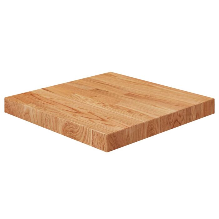 Dessus de table carré Marron clair 40x40x4 cm Bois chêne traité – Image 1