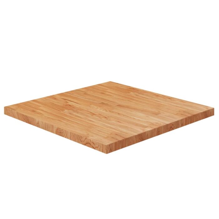 Dessus de table carré Marron clair 80x80x4cm Bois chêne traité – Image 1