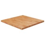 Dessus de table carré Marron clair 90x90x4cm Bois chêne traité