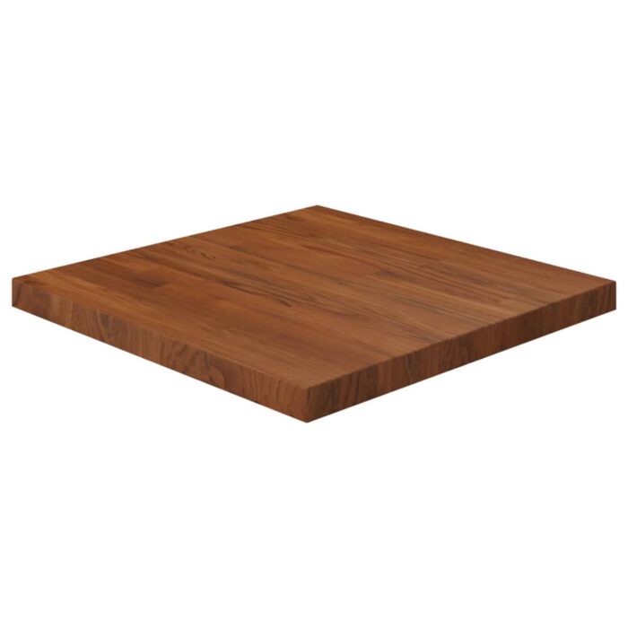 Dessus de table carré Marron foncé 60x60x4cm Bois chêne traité – Image 1