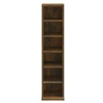 Armoire à CD Chêne fumé 21x20x88 cm Bois d'ingénierie – Image 3