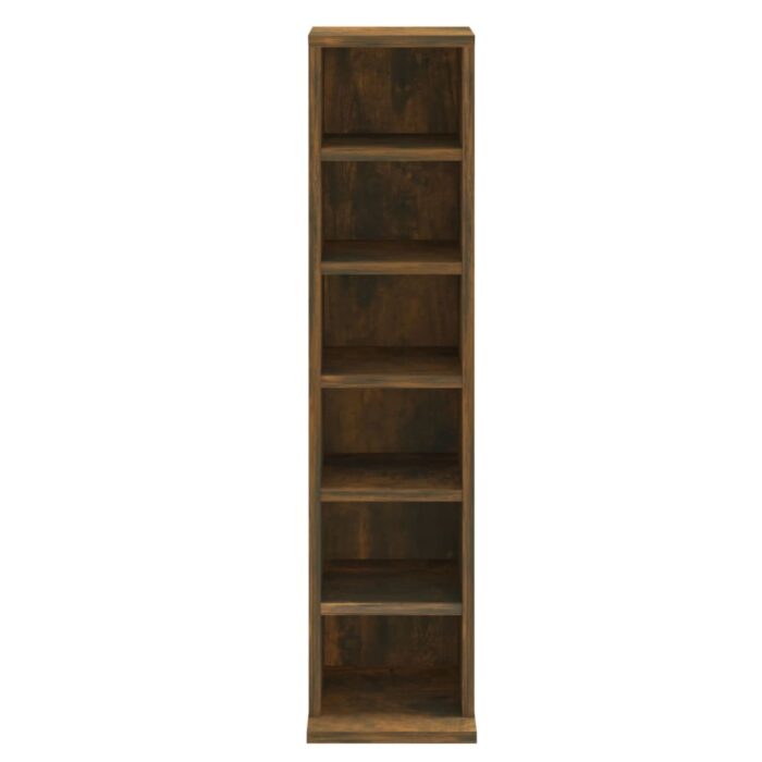 Armoire à CD Chêne fumé 21x20x88 cm Bois d'ingénierie – Image 3