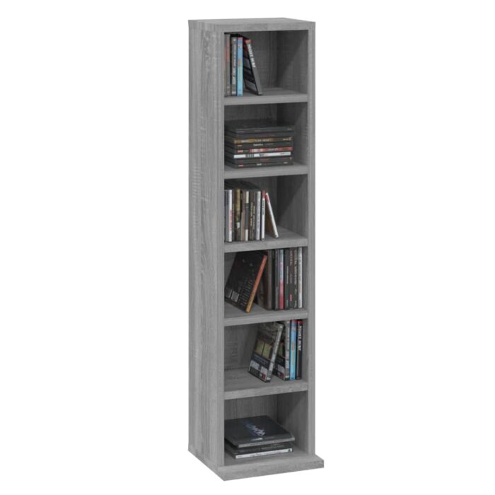 Armoire à CD Sonoma gris 21x20x88 cm Bois d'ingénierie – Image 2