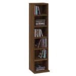 Armoire à CD Chêne marron 21x20x88 cm Bois d'ingénierie – Image 2