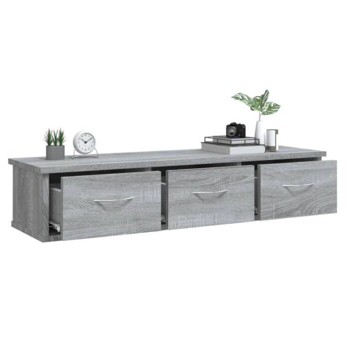 Armoire murale Sonoma gris 88x26x18,5 cm Bois d'ingénierie – Image 2