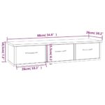 Armoire murale Sonoma gris 88x26x18,5 cm Bois d'ingénierie – Image 6